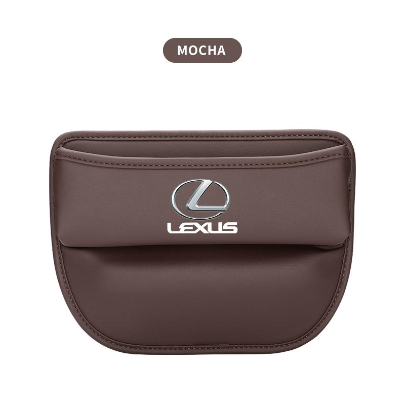 PU Leather Car Seat Side Storage Pocket Suede Gap Filler Organizer Box For Lexus RX330 IS250 ES300h UX GX470 LX570 LS430
