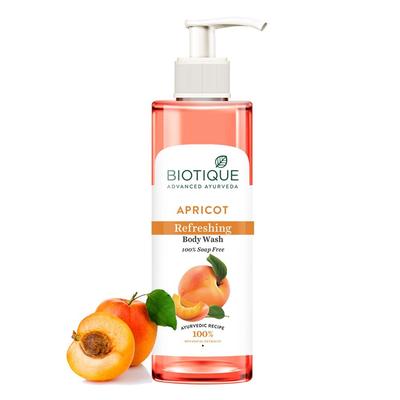 Biotique Aprikose Erfrischendes Duschgel | Hält die Haut frisch und sauber | Hellt die Haut auf und reduziert dunkle Flecken | 100% Botanische Extrakte | Geeignet für