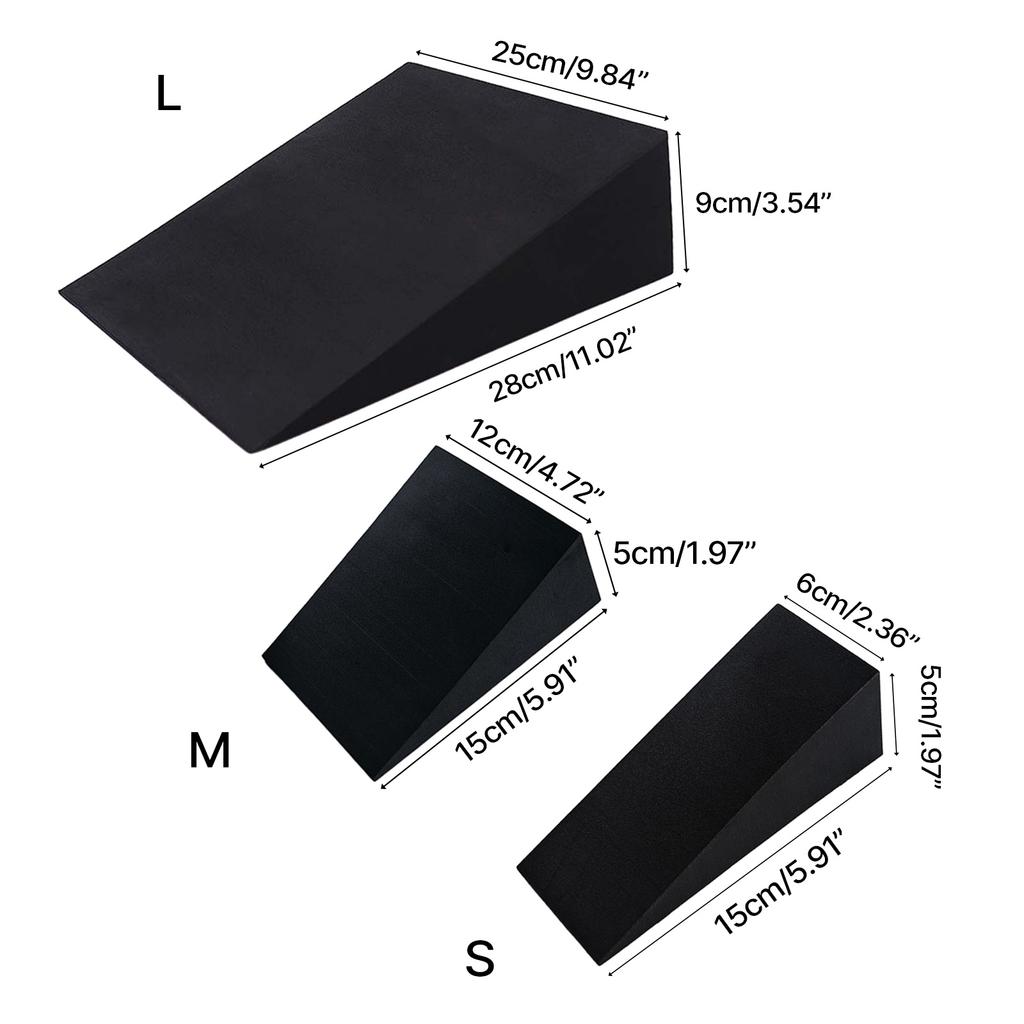 Pene din Spumă pentru Yoga Placă Înclinată pentru Întinderea Gambelor Pană de Antrenament Pană din Spumă de Înălțime pentru Întinderea Picioarelor, Gambelor, Gleznelor și Picioarelor