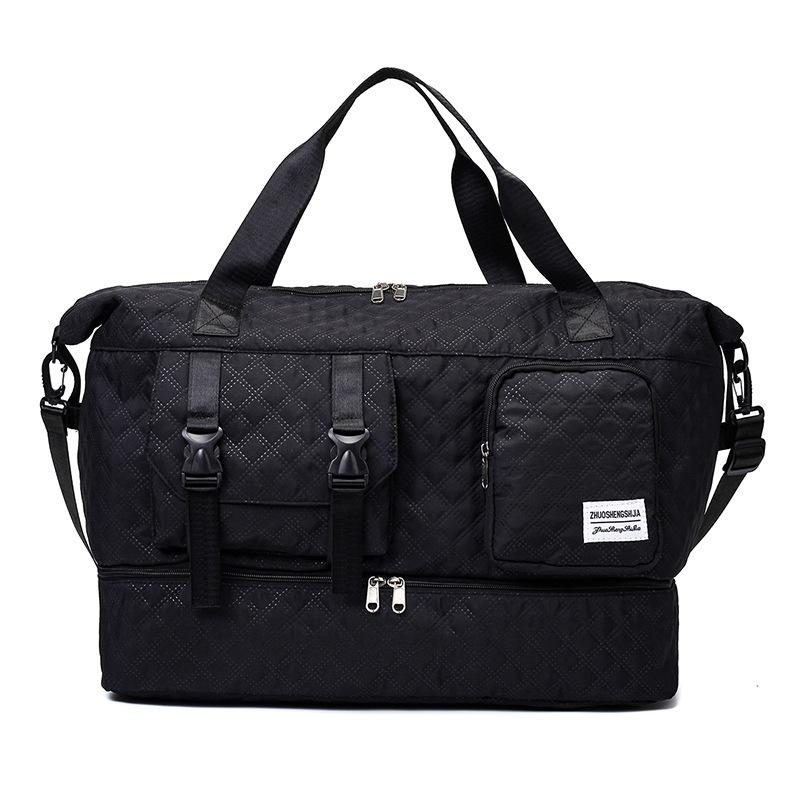 Sports hand-held large-capacity luggage bag with shoes compartment travel bag dry and wet separation shoulder fitness bag