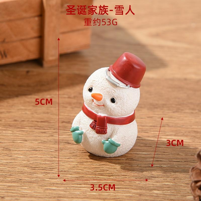 Christmas Resin Family Animal Decoration Creative Home Mini Christmas Tree Old Man Gift
