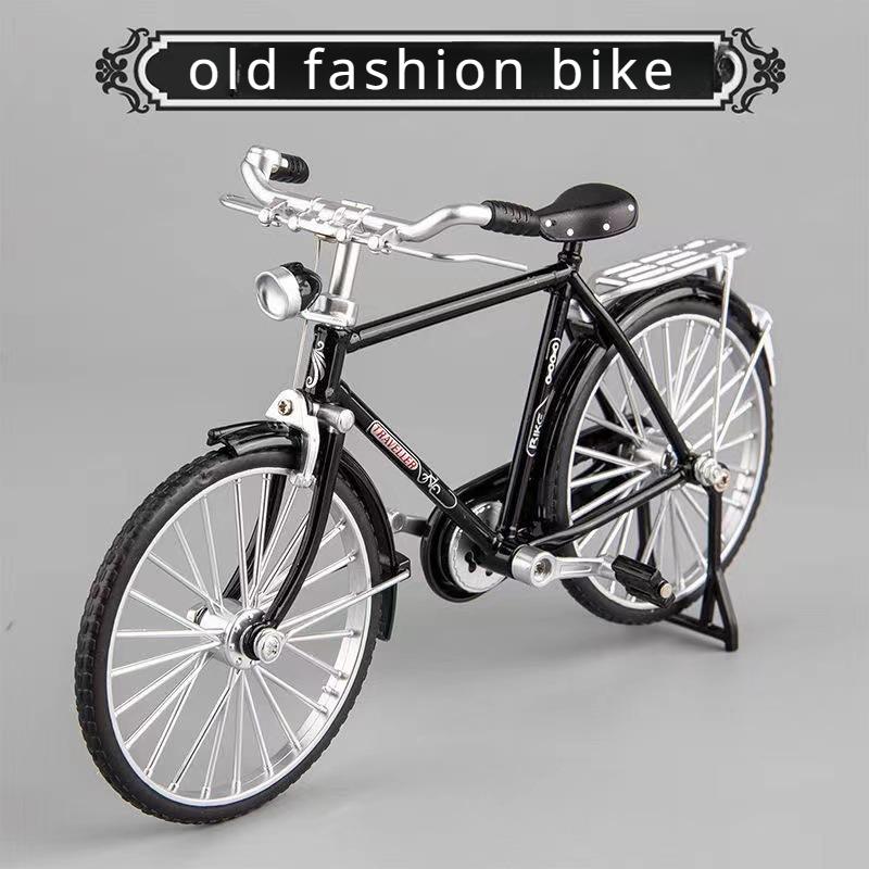 Mini Bike Model Alloy Bicycle Metal Bike Sliding Assembled Version Simulation Collection Gifts for Children DIY Assembling Toys
