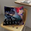 Oreiller Anime Solo Leveling Oreiller Anime Housse de Coussin de Tête de Canapé Lit Housse de Coussin 45x45 cm Mode