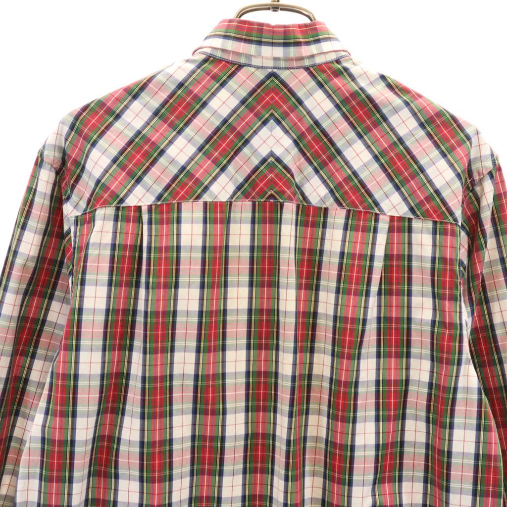 Fred Perry Check Pattern Long Sleeve Button Down Shirt S Red Men's Used