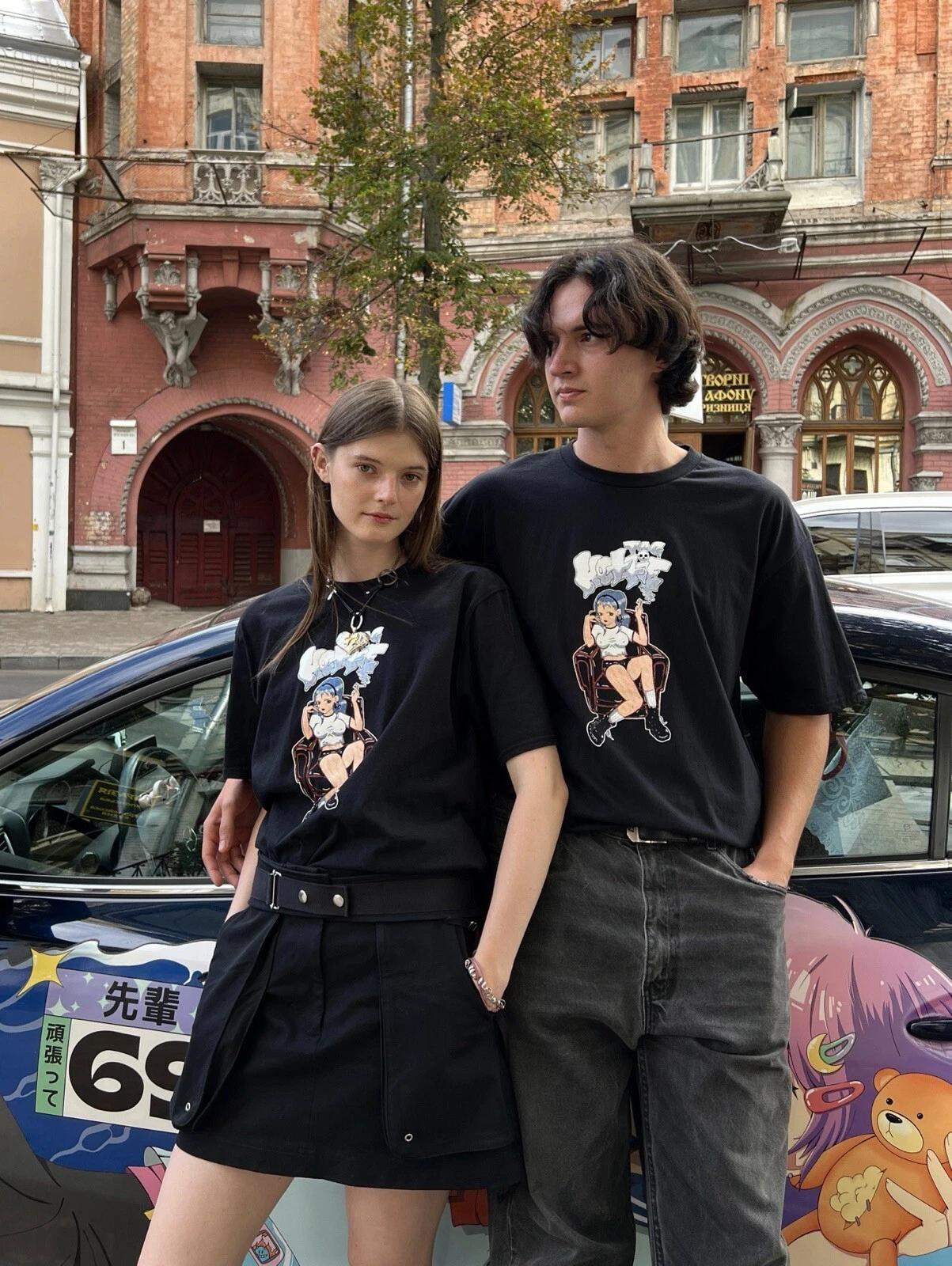 Handmade Brand Anime Girl  Hottie  CutTeeTag Y2K Style Graphic 1/40 T-shirt 4XL