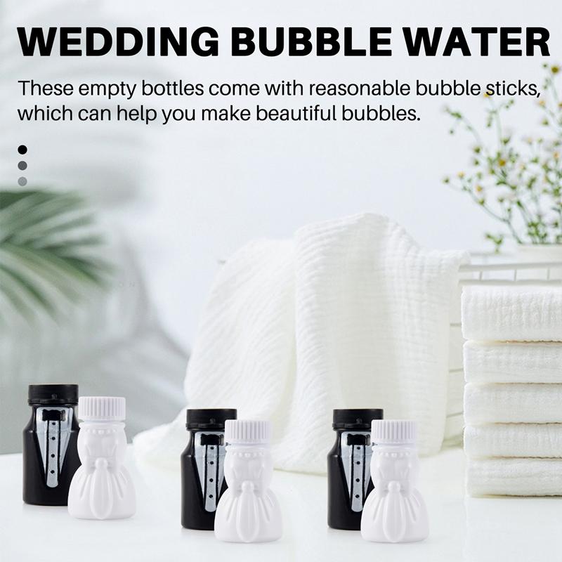 Wedding Party Bride And Groom Bubble Bottle 1 Sets (24Pcs)
