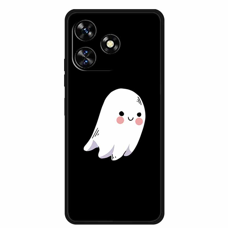 Funda For Oukitel C51 Case Cute Cartoon Cat Black Silicone Soft Phone Case For Oukitel C51 Back Cover Cases C 51 Coque 6.8" Capa