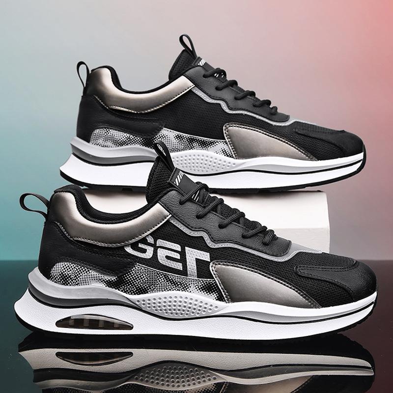 Spring and Autumn Men's Sports and Casual Shoes High-Enhanced Travel Shoes Korean Style Fashion Men's Shoes Running Shoes