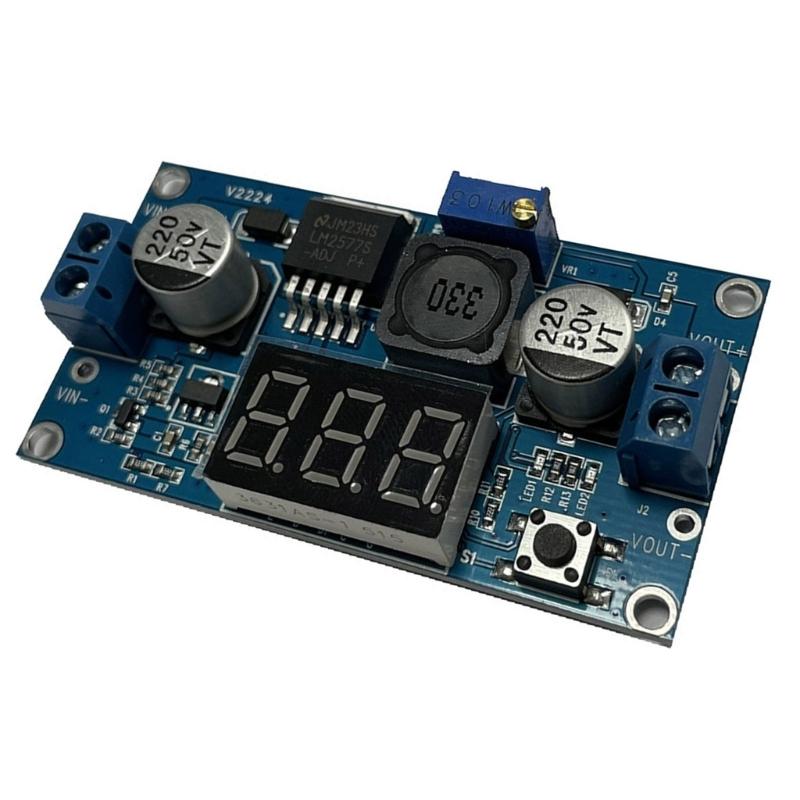 2.5A Adjustable StepUps Power Supply Module Featuring Digital Voltmeter And Voltages Regulation For Electronics