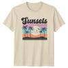 Sunsets And Palm Trees Retro Summer TShirt
