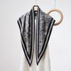 Fashion Imitation Silk Floral Triangle Scarf Polka Dot Polyester Women's Necktie Decorative Floral Print Belt Scarf Women