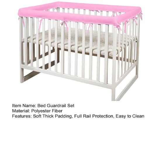 1 Set Breathable Mesh Crib Rail Cover, Soft Baby Teething Protector for Crib Rails, Thick Pad for Toddler Bed, Edge Guard for Nursery