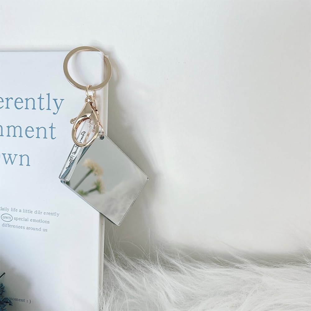 [ONLYOU] Stylish and Cute Keychain, Key Ring Charm, Ornament, Bag Charm, Simple Acrylic Mirror, Painting, Masterpiece, Illustration, Woman with a