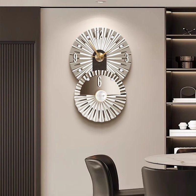 Light Luxury Modern Clock Wall Clock Living Room Background Wall Clock Abstract Silent High-end Feeling Dining Room Wall Clock