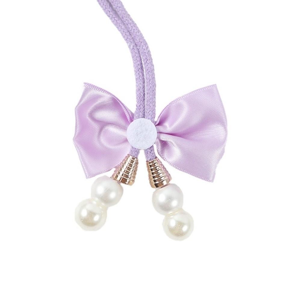 2 PCS Pearl Bowknot Curtain Straps Adjustable Curtains Tie Rope Curtain Tieback Living Room