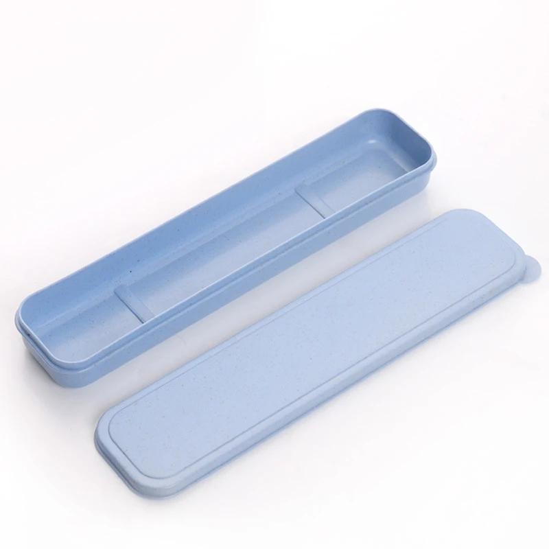 21/24cm PP Portable Travel Tableware Storage Box Case Food Grade Dinnerware Kitchen Fork Spoon Box For Kid School Cutlery