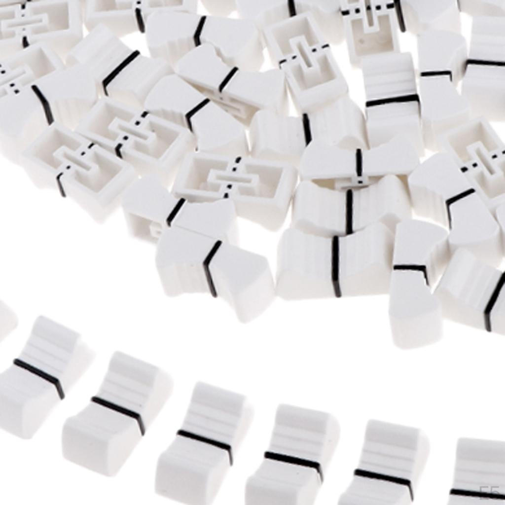 100 Pezzi 8 Mm Potenziometro Fader Caps Cursore Spinta Accessori di Riparazione
