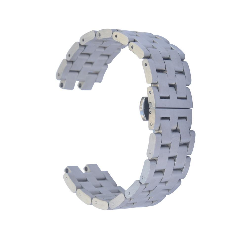 22 мм нержавеющая сталь пряжка-бабочка браслет ремешок для часов ремешок браслет — фото 4