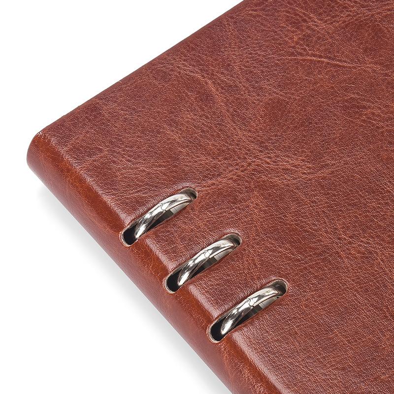 A5 Imitation Leather Loose-Leaf Notebook 100 Sheets Yc-22 Gift Business Office Meeting Record Book Sub-Logo