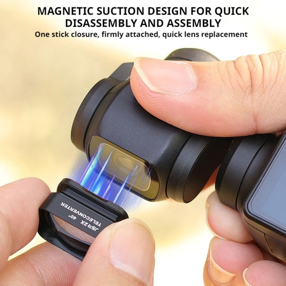 Für DJI Osmo Pocket3 Makro-Zoom-Mikroskopobjektiv mit Magnetsaugfunktion, Telekonverter, HD-Profi-Fotografie-Filterzubehör