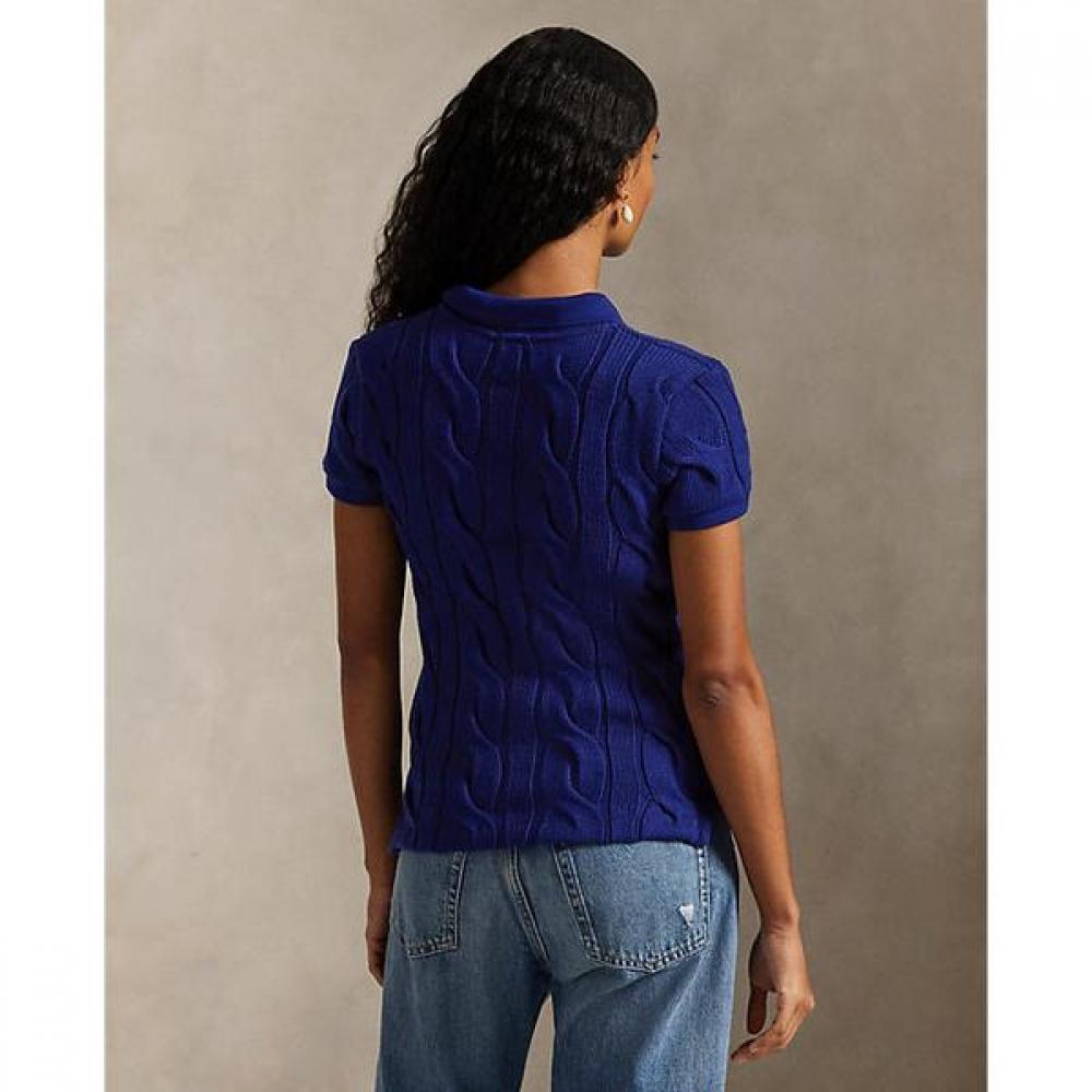 Polo Ralph Lauren Women S Cable Knit Cotton Polo Shirt Wmpokninb920294999
