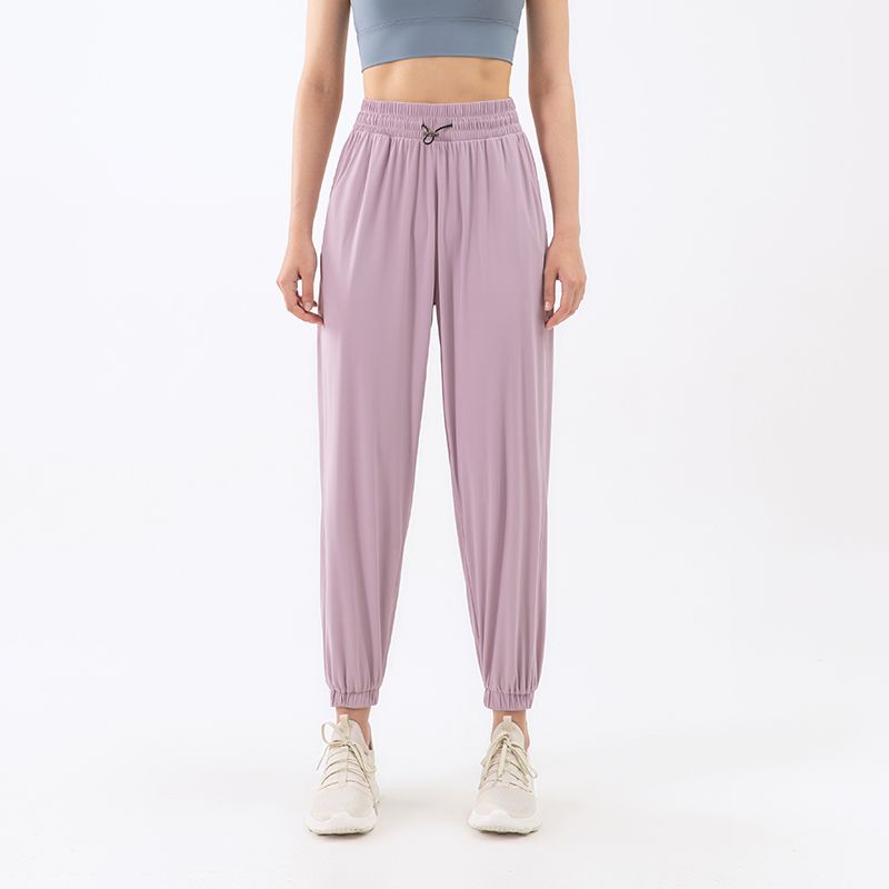 

Original Jogger Pants Yoga Pants Loose Bloomers Women s Summer Thin Wide Leg Sun Protection Running Sports Harem Pants Pink and purple XL (recommended 62.50 kg-70.00 kg