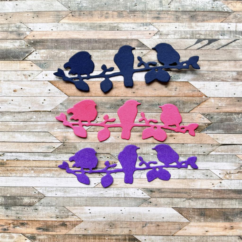 Metal Die Cuts Branch Bird Embossing Stencil Cutting Dies for Card Making Scrapbooking Paper Craft DIY Template Handmade