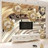 Custom Mural Wallpaper European Style Luxury 3D Stereo Jewelry Flower Silk Wall Paper Living Room TV Sofa Bedroom 3D Home Decor