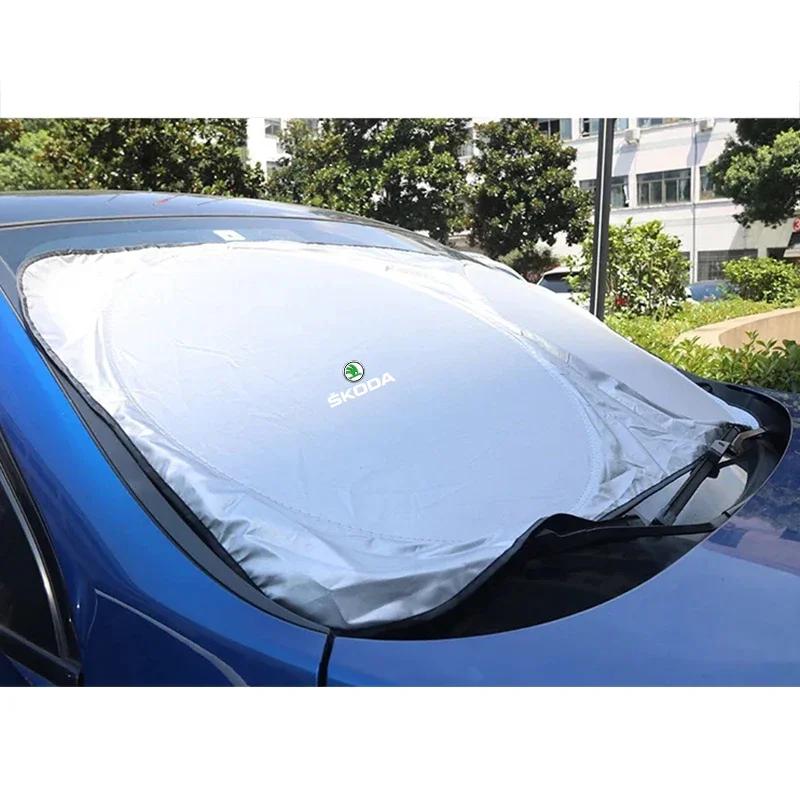 AAAAO1 Osłona przeciwsłoneczna na szybę samochodową Osłona UV do Skoda Octavia Superb Rapid Kodiaq Karoq Fabia Kamiq Roomster Citigo Yeti