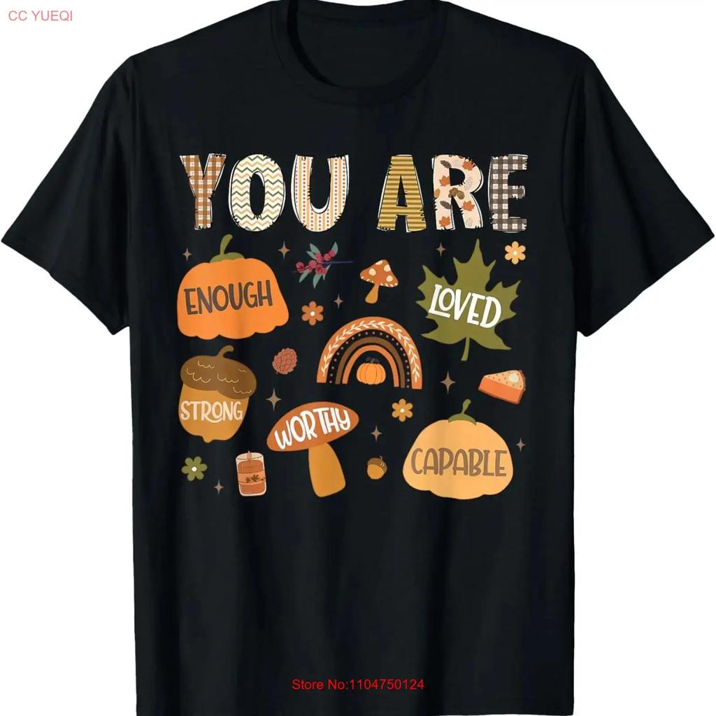You Are Positive Therapy Mental Health Pumpkin Fall Vibes T Shirt for Dad vintage Washed Comfortable Stretched Slightly