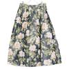 DRAWER Black Rayon Blend Flower Print Tuck Skirt Skirt 36 Black seriesUsed