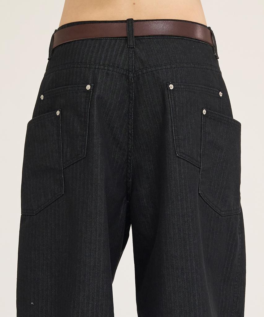 Akesi Dual Square Leather Belt_Brown