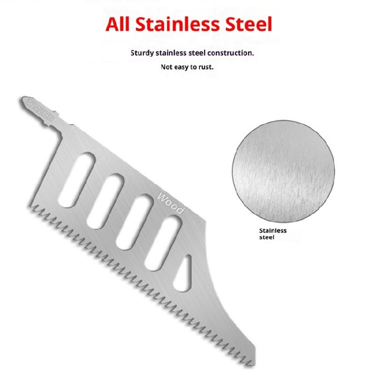 Heavy Duty Stainless Steel Curved Jigsaws Blade T Shank For Most Jigsaws Machines Hardwood Soft Metal Craft Applications