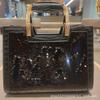 Luxury Genuine Leather Tote Bag Women Fashionable With Rhinestones Sequins Chain Large Capacity Soft