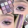 Girls Nine-color Eyeshadow Disc Smoke Purple Lace Pearlescent Matte Highlight Gray Purple Babes Multi-function