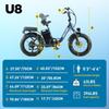 BURCHDA Vélo électrique pour adultes - U8 1000W, batterie lithium 48V 31,5Ah, Fatbike 4.0, anti-neige, tout-terrain, modèle 2025, pour adultes