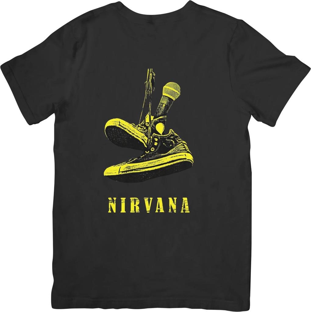 Nirvana Music Unisex Fit for Men & Women Quality Cotton T-Shirt Black