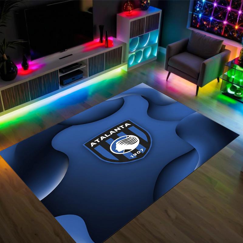 Atalanta FC Design Crystal Velvet Carpet Cozy Non?Slip Printed Rug For Bedroom Living Room Entrance
