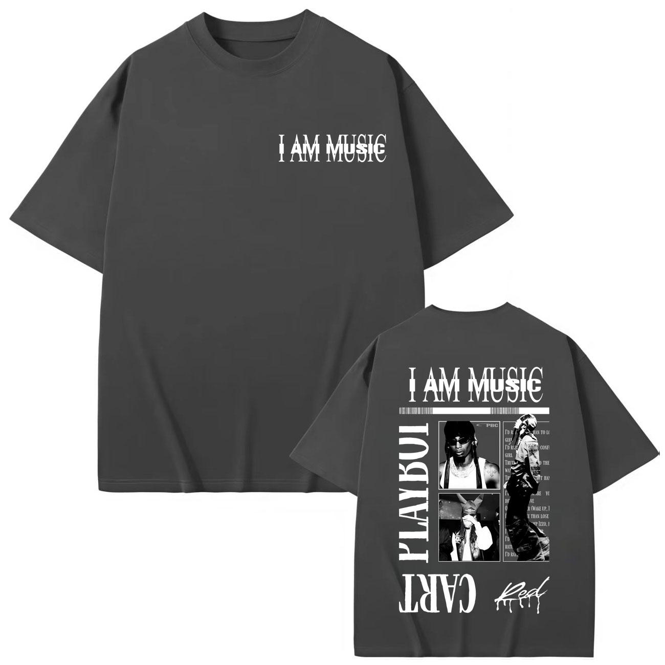 

Men Women Clothing Oversized T Shirt Playboi Carti I Am Music Album Print T-shirts Fashion Short Sleeve T-shirt 3XL