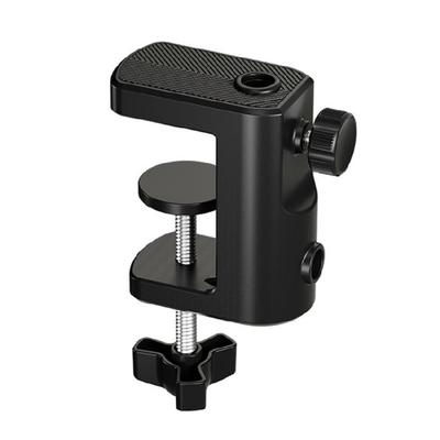Adjustable Microphone Stand with Table Clamp Bracket for Secure Desk Installation Featuring Double Rubber Pad