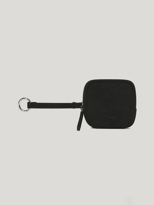 OVHEE Quadratische Wildleder Handy-Tasche Schlüsselanhänger Quadratische Wildleder Handy-Tasche_Schwarz