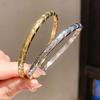 Minimalist Gold Plated Arrow Pattern Bracelet For Women Fashion Jewelry Accessory