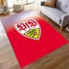Roter und weißer Logo-Teppich, geeignet als rutschfeste Matte für das Wohnzimmer oder das Sofa im Schlafzimmer