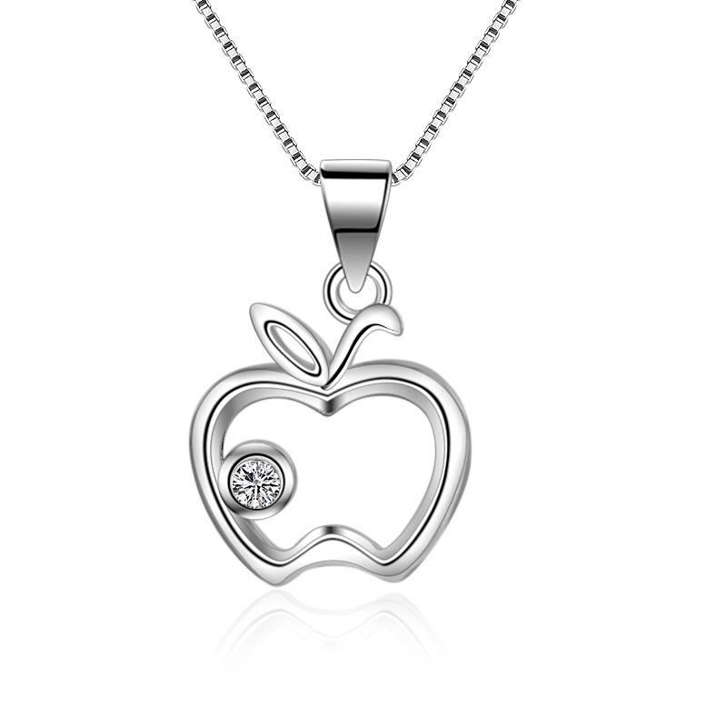 

Korean Style Necklace with Little Apple Pendant - European & American Design Christmas Gift for Girlfriend