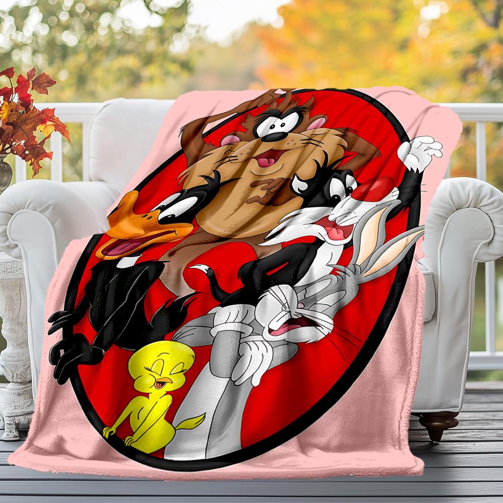 1pc Cartoon charactersOutdoor Flannel Blanket Soft Plush Decor for Picnics, camping,Bedroom, Playroom, or Lunch Breakn1215A