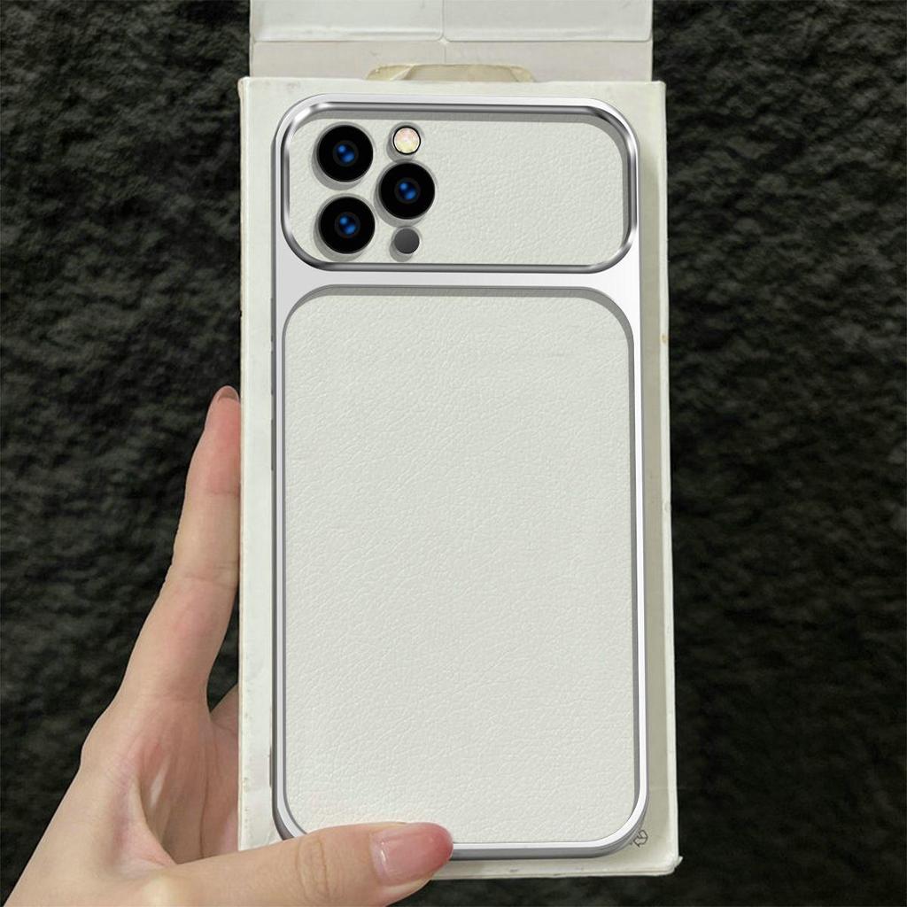 Premium Executive Leather Case for iPhone 12 ProMax Pro 11 Large Window Lens Protector Cover