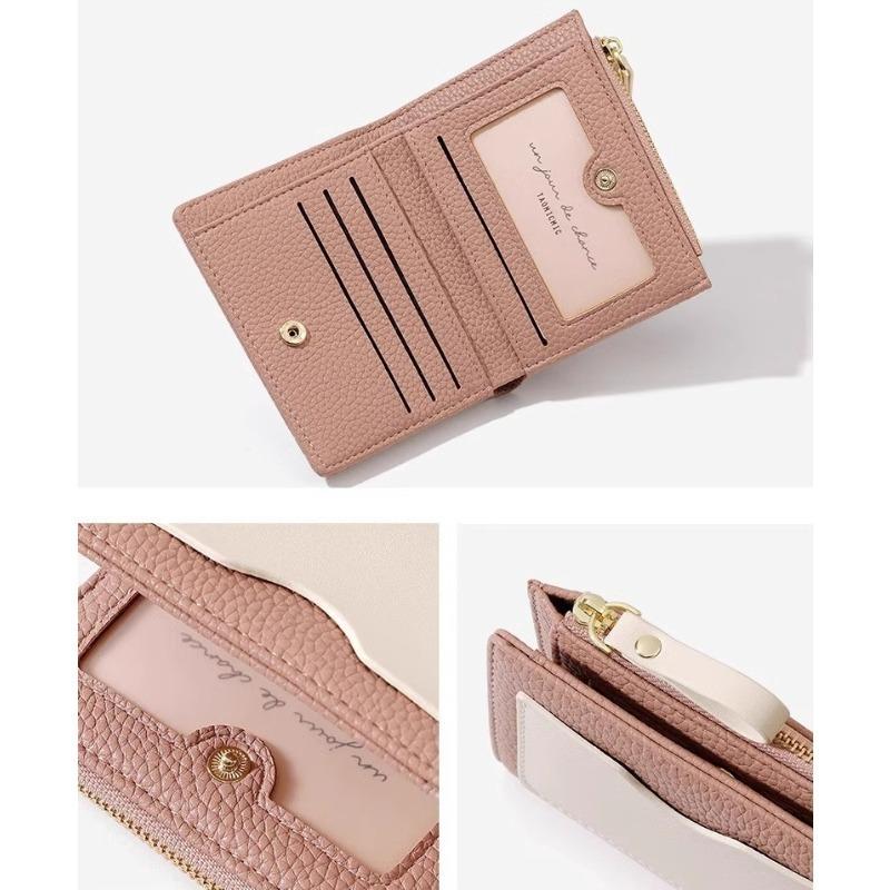 New Simple Women's Wallet, Fashionable Short Zipper Wallet Women's Multi-functional Change Bag