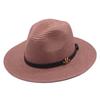 Classic Cowboy Jazz Straw Hat Wide Brim Summer Beach Sun Protection Casual Fedora Cap Panama