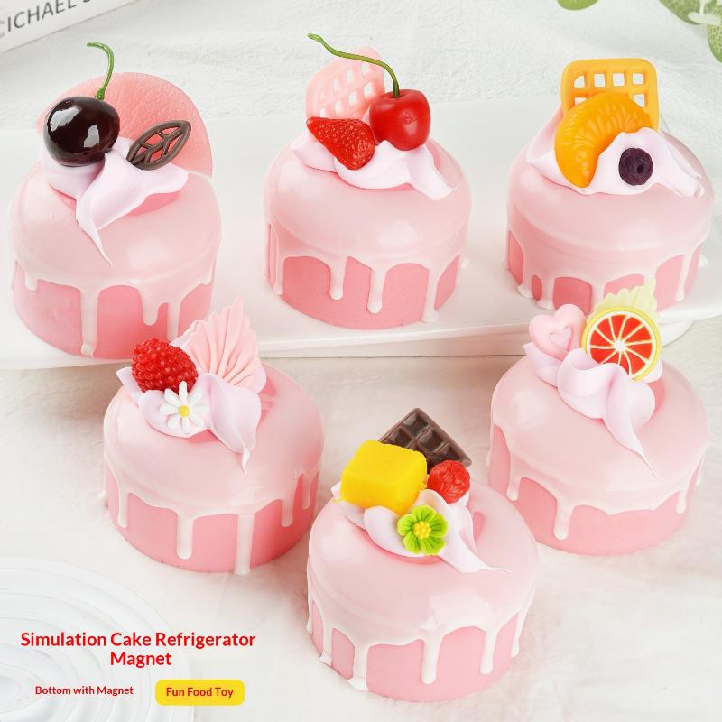 1 Pieza Pastel Falso Sabor Suave Modelo de Pastel Accesorios de Simulación Modelo de Comida Decoración de Gabinete Accesorios de Boda Decoración a Escala