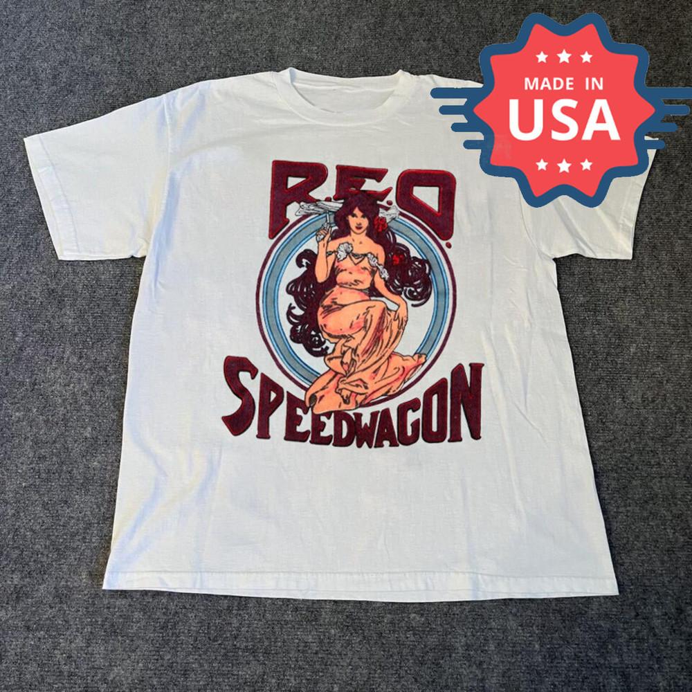 Vintage REO Speedwagon Band Cotton Shirt Unisex Concert S to 5XL MQ246 Unisex T-Shirt XXXXL
